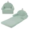Costway - Fold-out Kids Sofa 2-in-1 Convertible Toddler Couch & Lounger with Non-slip Base - Green