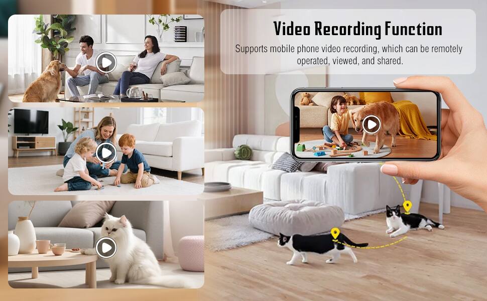 Video Recording Function  
Supports mobile phone video recording, which can be remotely operated, viewed, and shared.