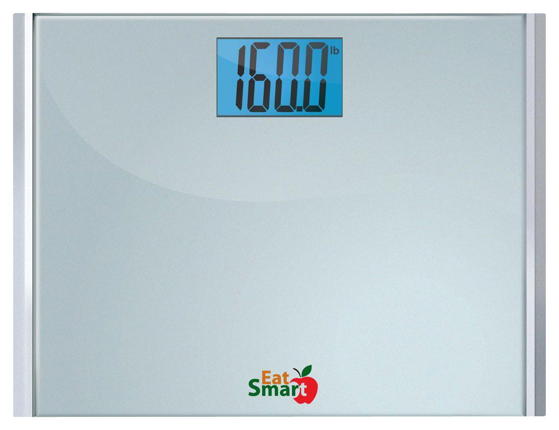 Eatsmart Precision Maxview Digital 4.5 Backlit LCD Bathroom Scale- Silver