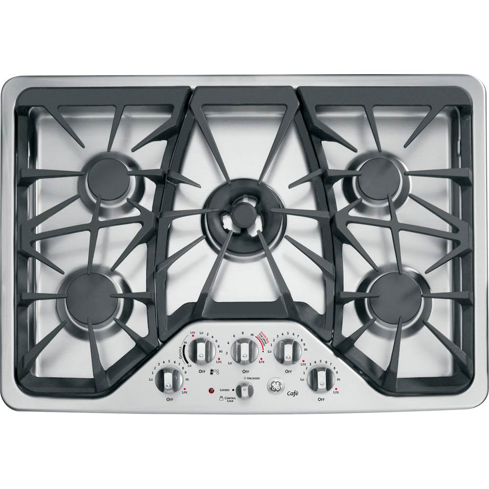 Buy GE Profile 30 Built-In Gas Cooktop with 5 Burners and an Optional  Extra-Large Cast Iron Griddle