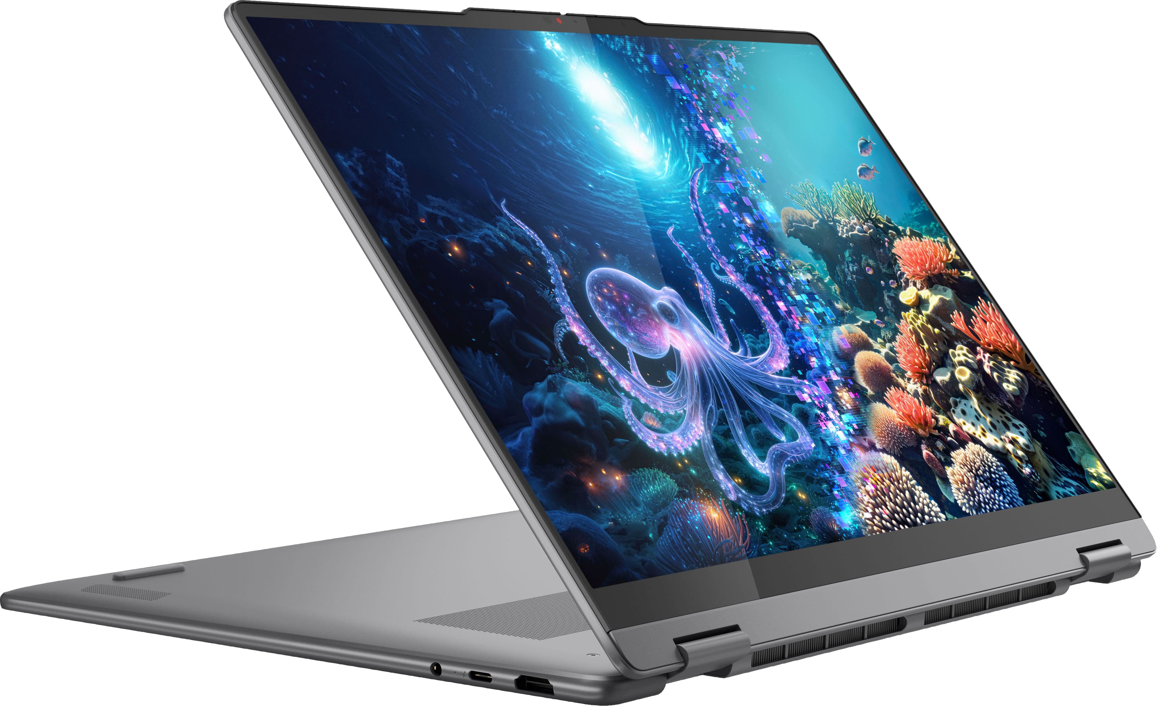 Alt View 11. Lenovo - Yoga 7i 2-in-1 - Copilot+ PC - 16" 2K Touchscreen Laptop - Intel Core Ultra 5 Processor 2024 - 16GB Memory - 512GB SSD - Luna Grey.