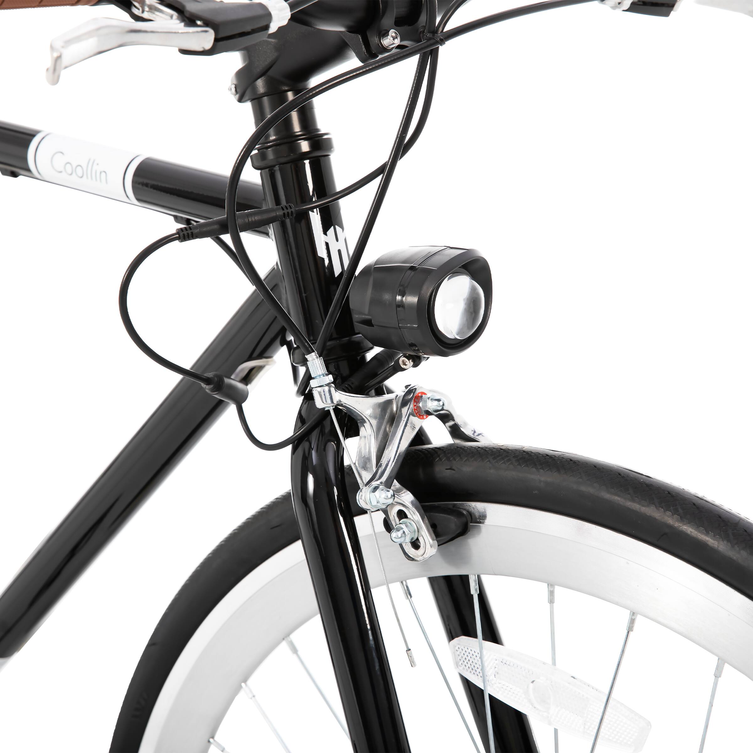 Alt View 7. HILAND - 700C Road Electric Bike for Adults, Commuting E-bike for Men Women, 250W Motor, 36V Removable Battery, 20 MPH, Black - Black.