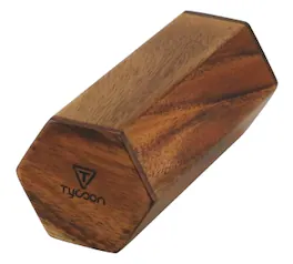 Tycoon Percussion - 6" Hex-Jam Shaker, Made from Jamjuree Wood, Sharp, Crisp Tones, Percussion Ensembles
