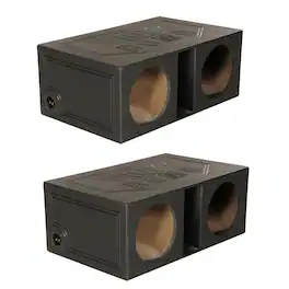 QPower - Q-POWER QBOMB 12" Dual Vented Ported Car Subwoofer Sub Box Enclosure (2 Pack)