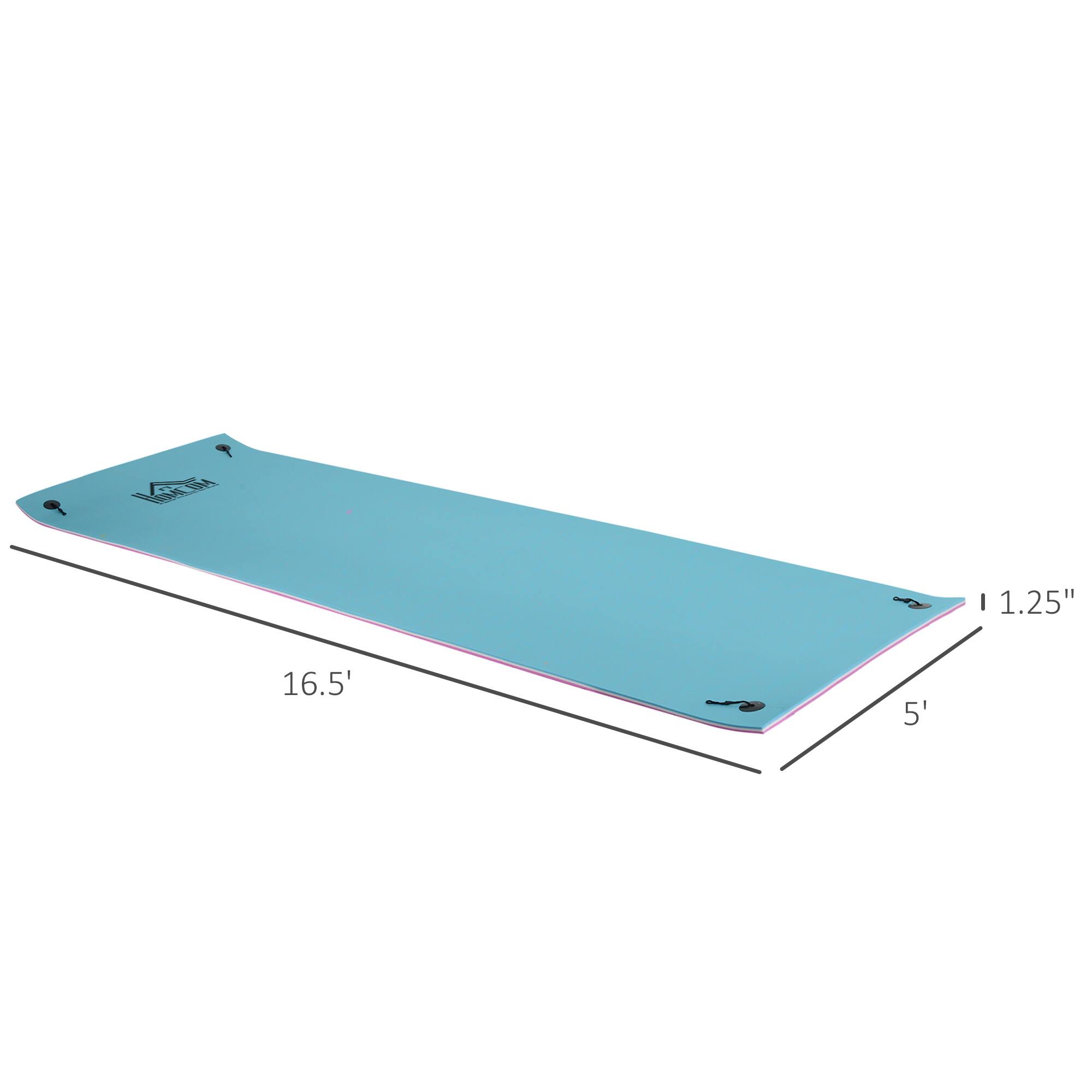 The dimensions of the object in the image are:

- Length: 16.5 feet
- Width: 5 feet
- Thickness: 1.25 inches