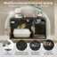 Multifunctional Enclosed Space Provides privacy for your cat and reduces odor. It features a cat litter mat, a convenient hook for hanging scoops, deodorant for hanging scoops, a storage box, and a practical storage shelf.