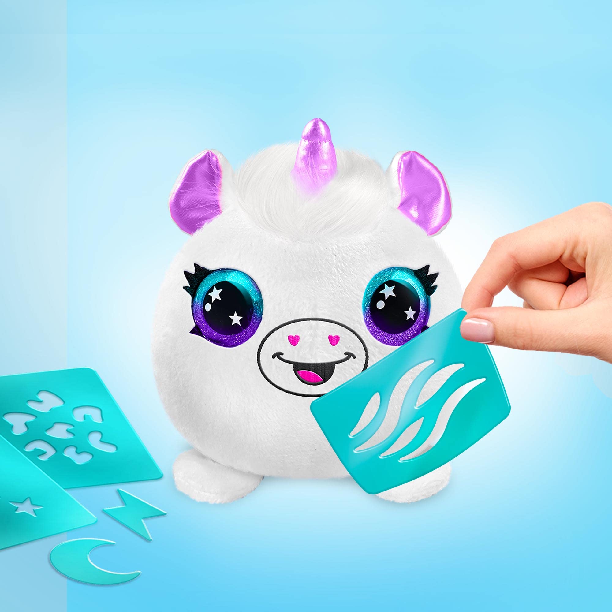 Back. Canal Toys - Airbrush Plush Mini Mystery 2-Pack – DIY Plush Decorating Kit.