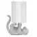Front Zoom. Lalia Home - Table Lamp with Diamond Studded Rhinestone Kitty Cat Look - Silver.