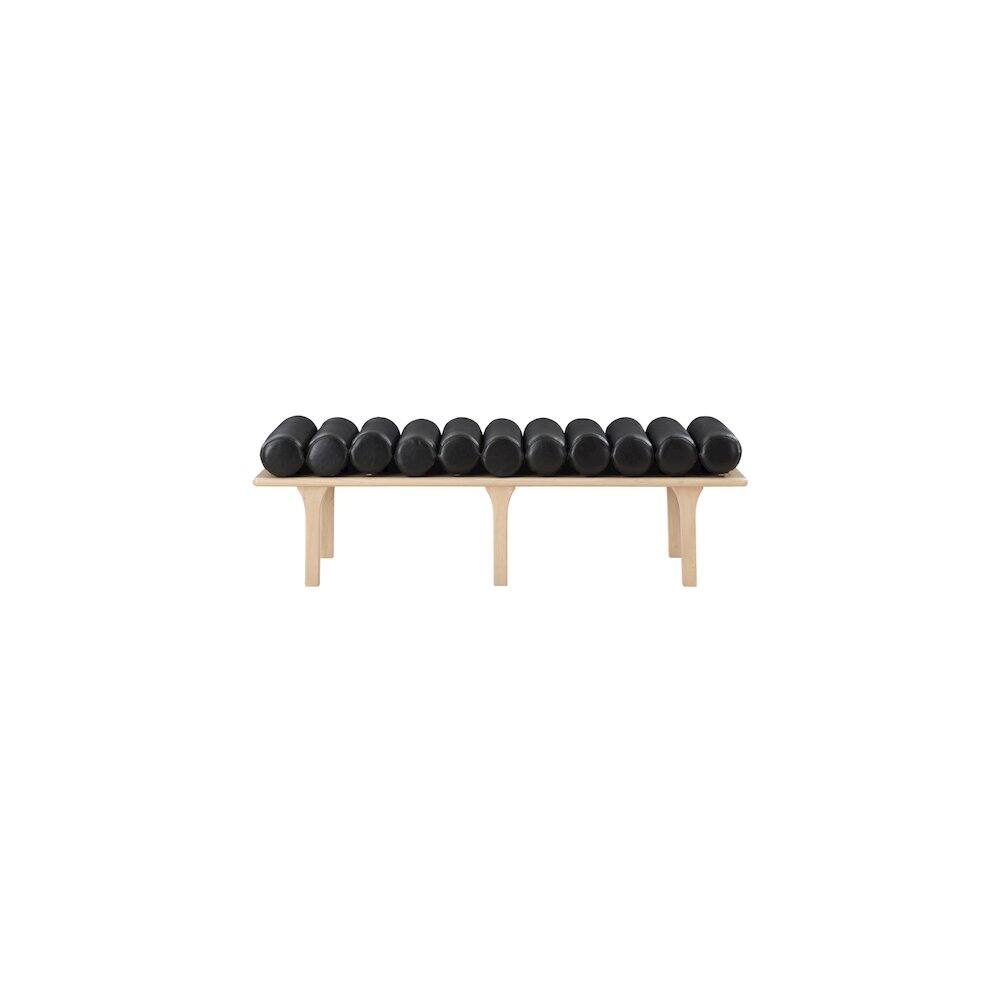 Alt View 3. Meridian Furniture - Landon Black Vegan Leather Bench - Black.