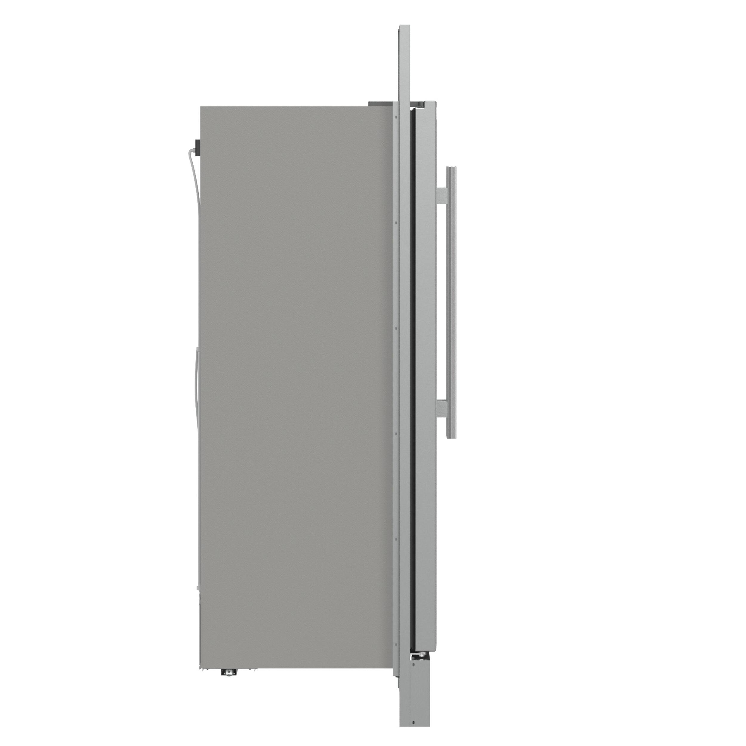 Angle. Forno Appliances - 60 in. Wide Fortezza 28 Cu. Ft. Side-by-Side Convertible Refrigerator/Freezer with Trim Kit - Stainless steel.