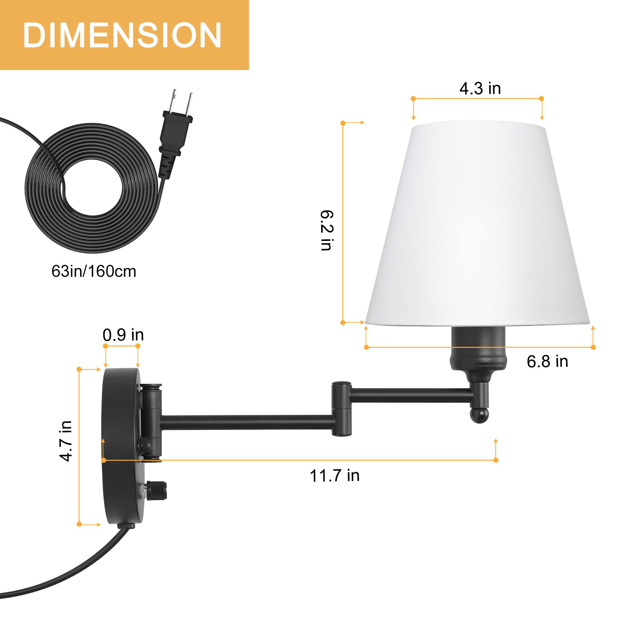 DIMENSION  
63in/160cm  
6.2 in  
4.3 in  
0.9 in  
6.8 in  
4.7 in  
11.7 in