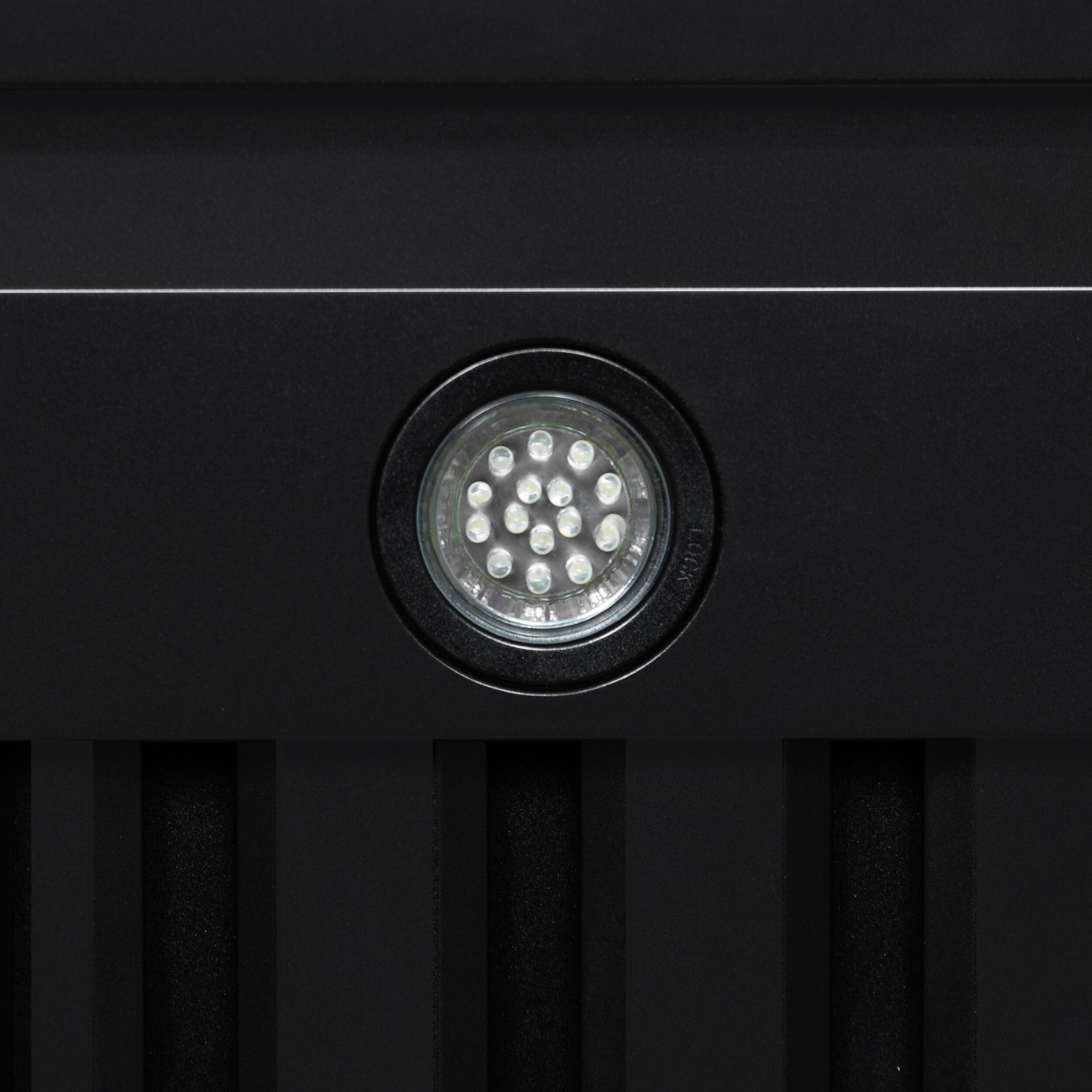 Alt View 4. Forno Appliances - Ambassador 36" Wall Mount Range Hood with Touch Controls, LED Lighting and Remote Control - Black with Copper Trim - Black/Copper.