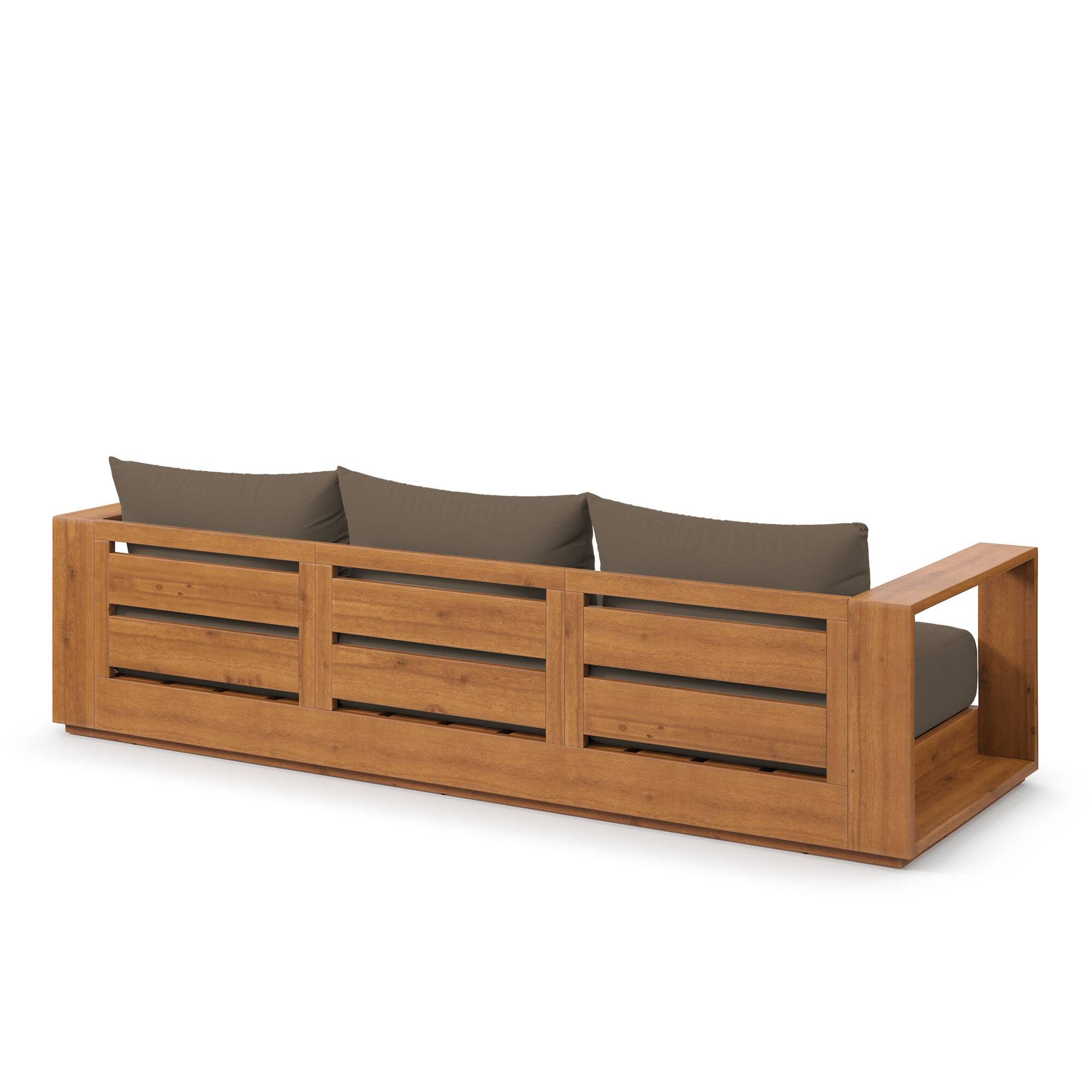 Alt View 2. Modway - Tahoe Outdoor Patio Acacia Wood Sofa by Modway - Natural Cocoa.