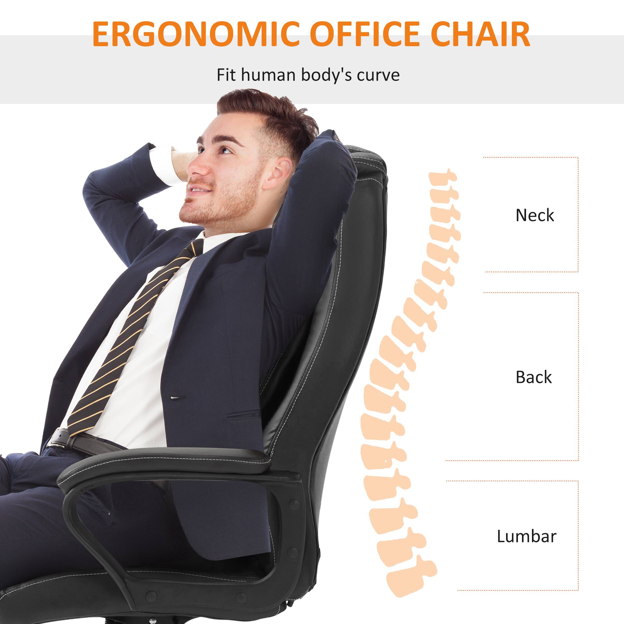 ERGONOMIC OFFICE CHAIR  
Fit human body's curve  

Neck  
Back  
Lumbar