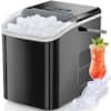 Front. Loheer - Loheer Countertop Ice Maker Portable Ice Machine with Handle Quiet Compact Bullet Ice Maker for Kitchen RV - Silver.