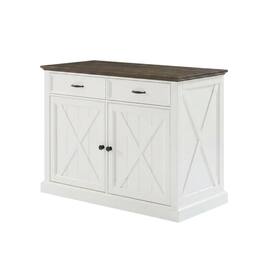 Crosley Furniture - Clifton Kitchen Island - Distressed White