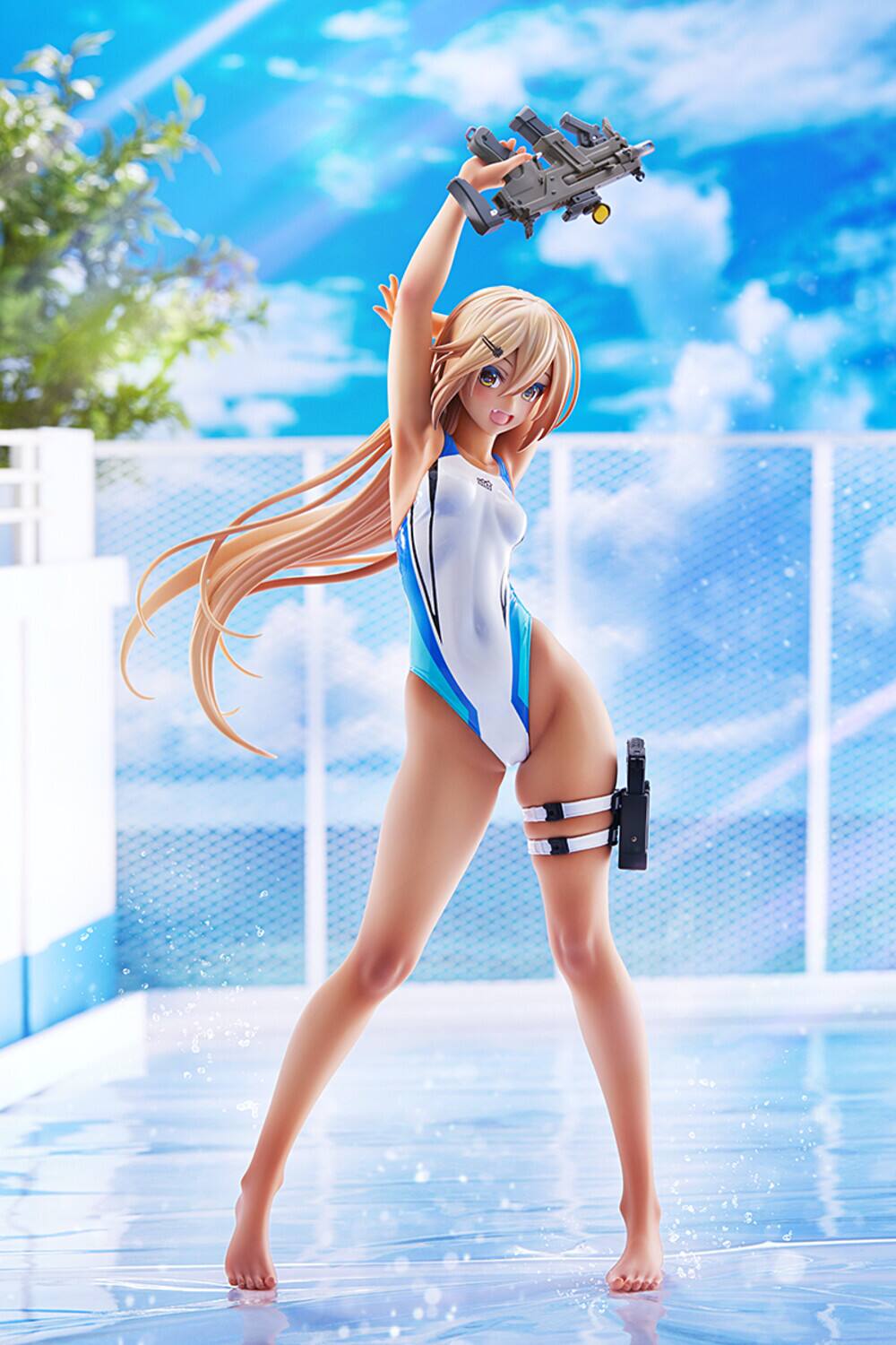 Alt View 1. PopMarket - Amakuni - Kouhai-Chan Of The Swimming Club 1/7 PVC Figure Blue Line Version   - Collectibles - Multicolor.