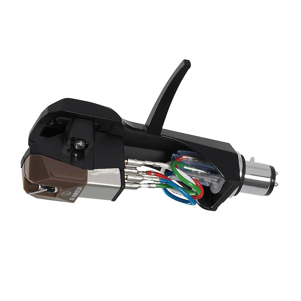Angle. Audio-Technica - Audio Technica AT-VM95SH/H Headshell/Cartridge Kit - Brown.