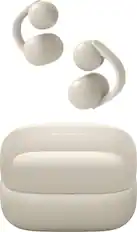 Front. Sony - LinkBuds Clip Truly Wireless Open Earbuds - Greige.