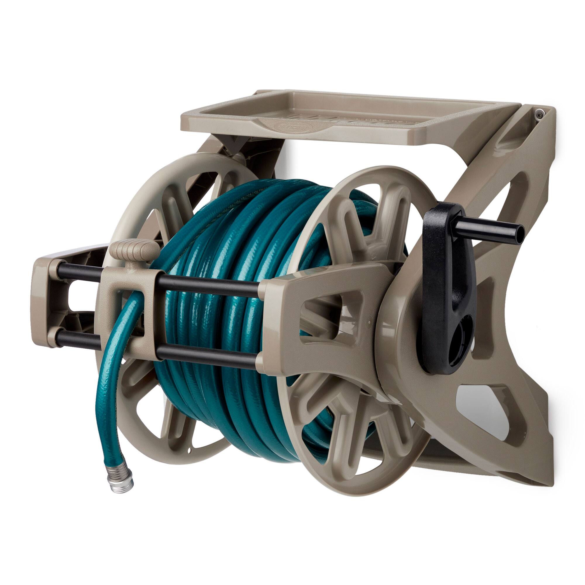 Alt View 7. Suncast - Suncast Slide Trak Hose Handler Wall Mounted 175' Garden Hose Reel, Reel Only.