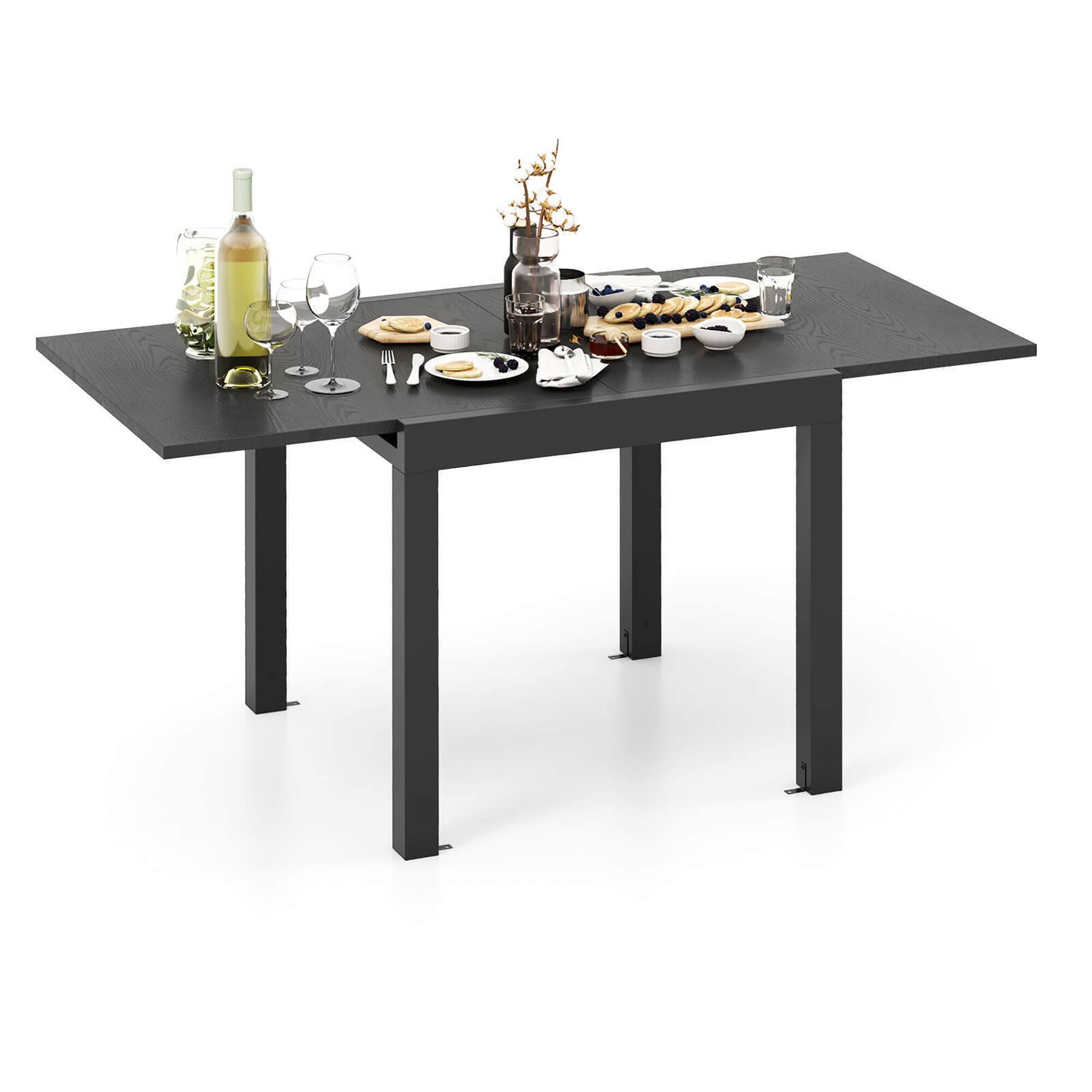 Alt View 9. Gymax - Gymax Patio Expandable Dining Table 31.5''-63'' Adjustable Rectangular All Weather Table - Gray.