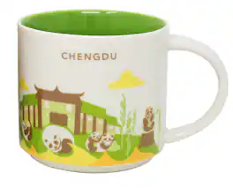 Starbucks - You Are Here Series Chengdu Ceramic Mug, 14 Oz - Green