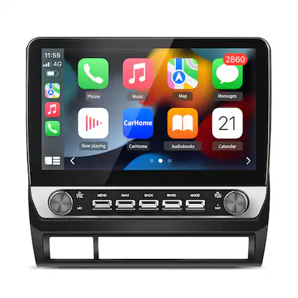 11:55
4G
2860
Phone
Music
Map
Messages
CarHome
Now playing
Audiobooks
Calendar
VOL
MENU
NAVI
BACK
BAND
MODE
TUN
MIC
RST