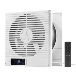 VEVOR - 7.5-Inch Room to Room Fan, 2-in-1 305 CFM Through Wall Fan with Remote Control & Two-Way Airflow, 10-Speed Ventilation - White