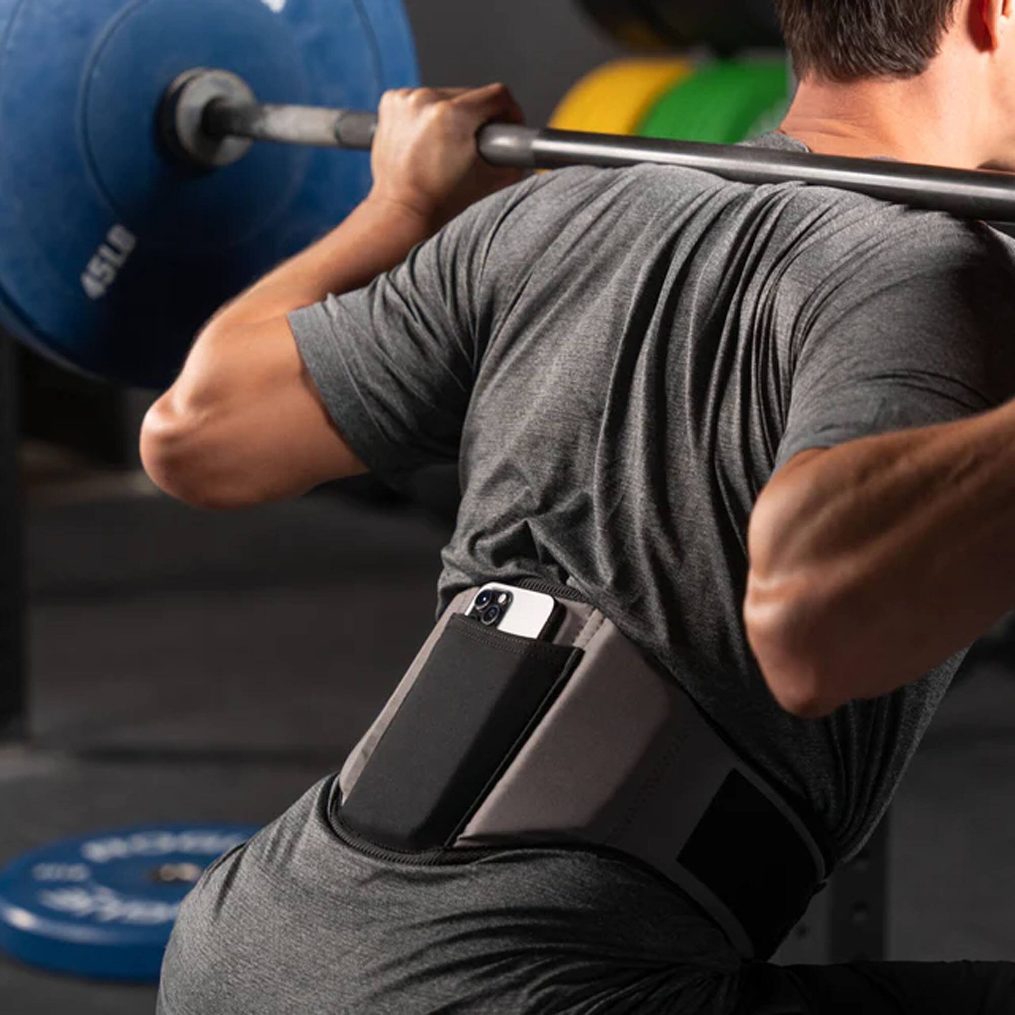 Alt View 2. Harbinger - Harbinger Unisex Firm Fit Contour Belt 2.0 - Grey/Black - Medium - Grey/Black.