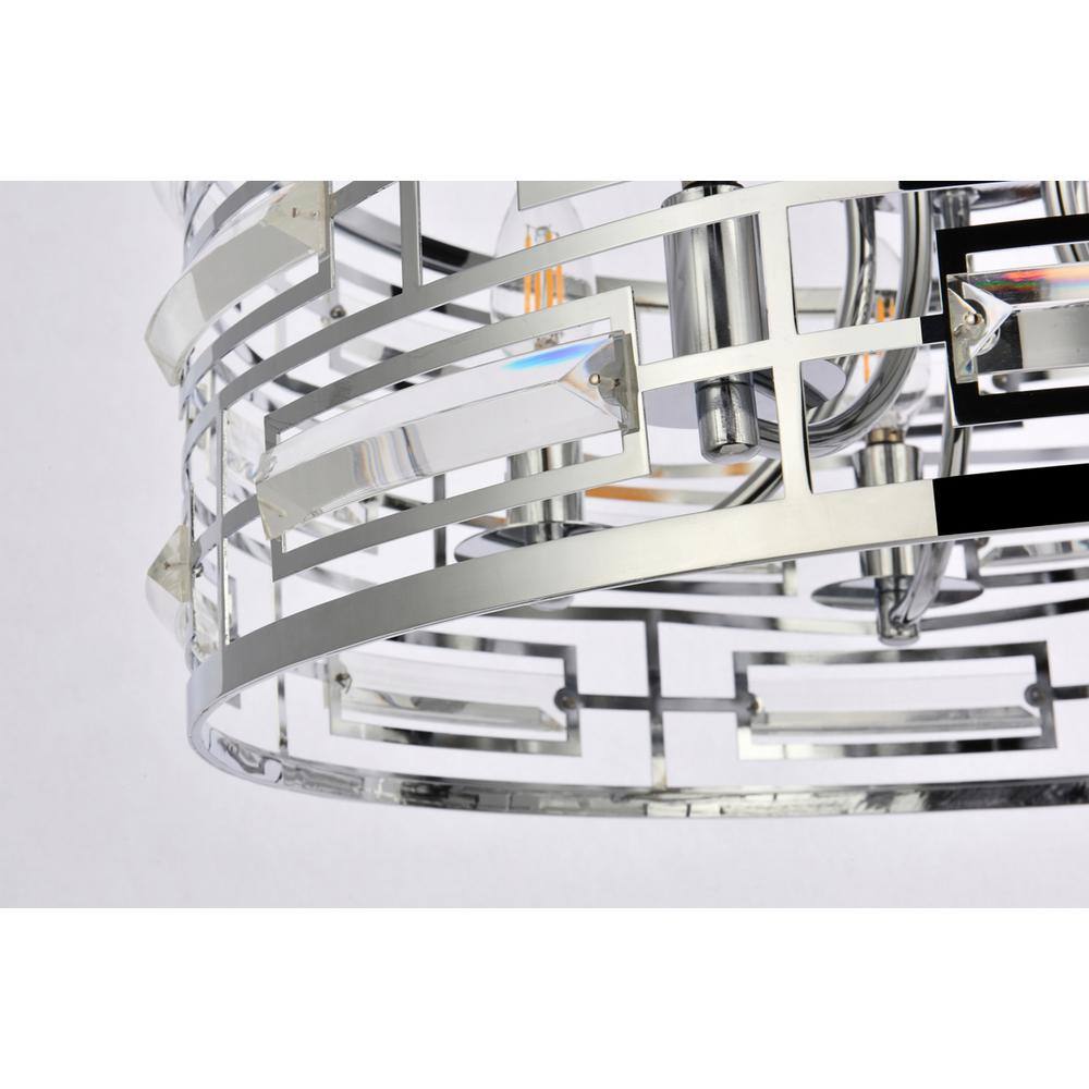 Alt View 5. Elegant Lighting - Kennedy 18.5 inch pendant in chrome - Chrome.