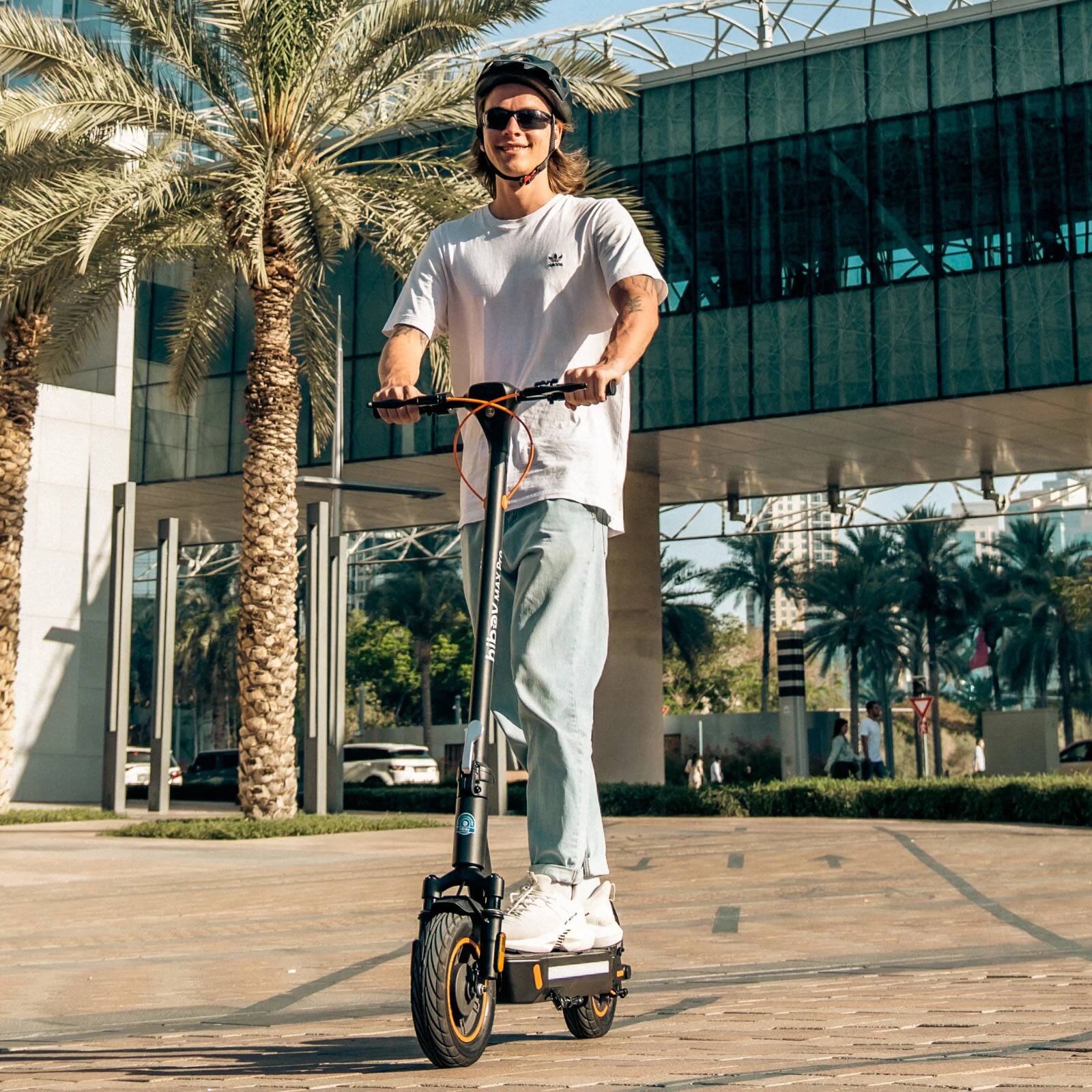 Alt View 8. HiBoy - Hiboy MAX Pro Electric Scooter 650W Peak Motor, 22 MPH, 46.6 Miles Long Range,  Foldable Commuter Electric Scooter - Black.