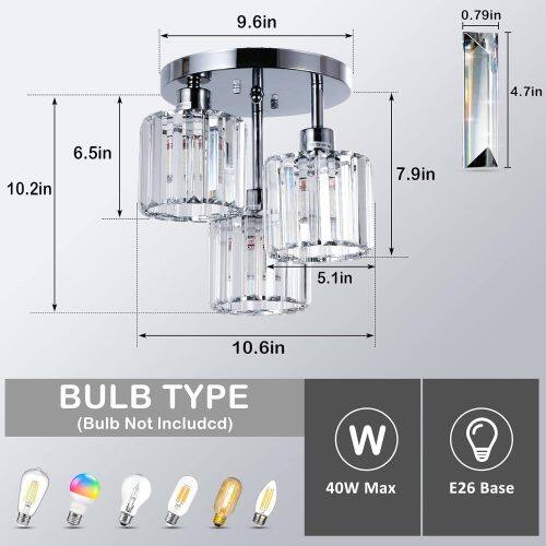 9.6in  
0.79in  
4.7in  
6.5in  
10.2in  
7.9in  
5.1in  
10.6in  

BULB TYPE (Bulb Not Included)  
40W Max  
E26 Base