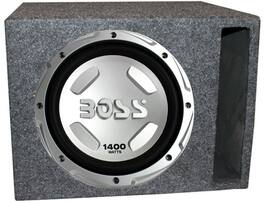 BOSS Audio - Boss Chaos 12" 1400W Car Subwoofer and Single 12" Vented Slot Sub Enclosure Box - Black