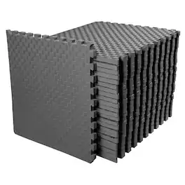 Everyday Essentials - BalanceFrom Fitness 72 Sq Ft Interlocking EVA Foam Exercise Mat Tiles - Gray