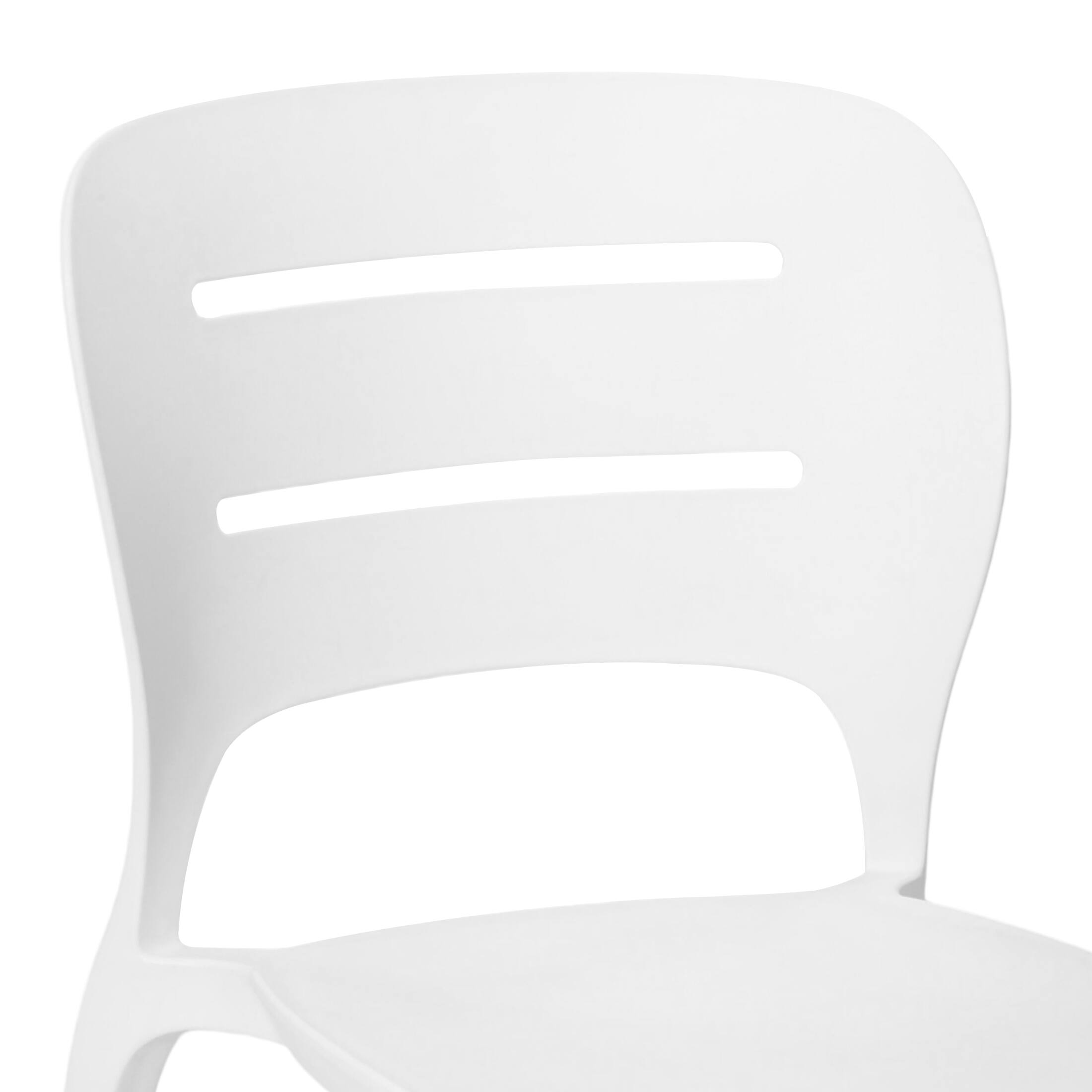 Alt View 4. WestinTrends - WestinTrends Playa Outdoor Modern Stackable Plastic Patio Dining Side Chairs (Set of 2) - White.