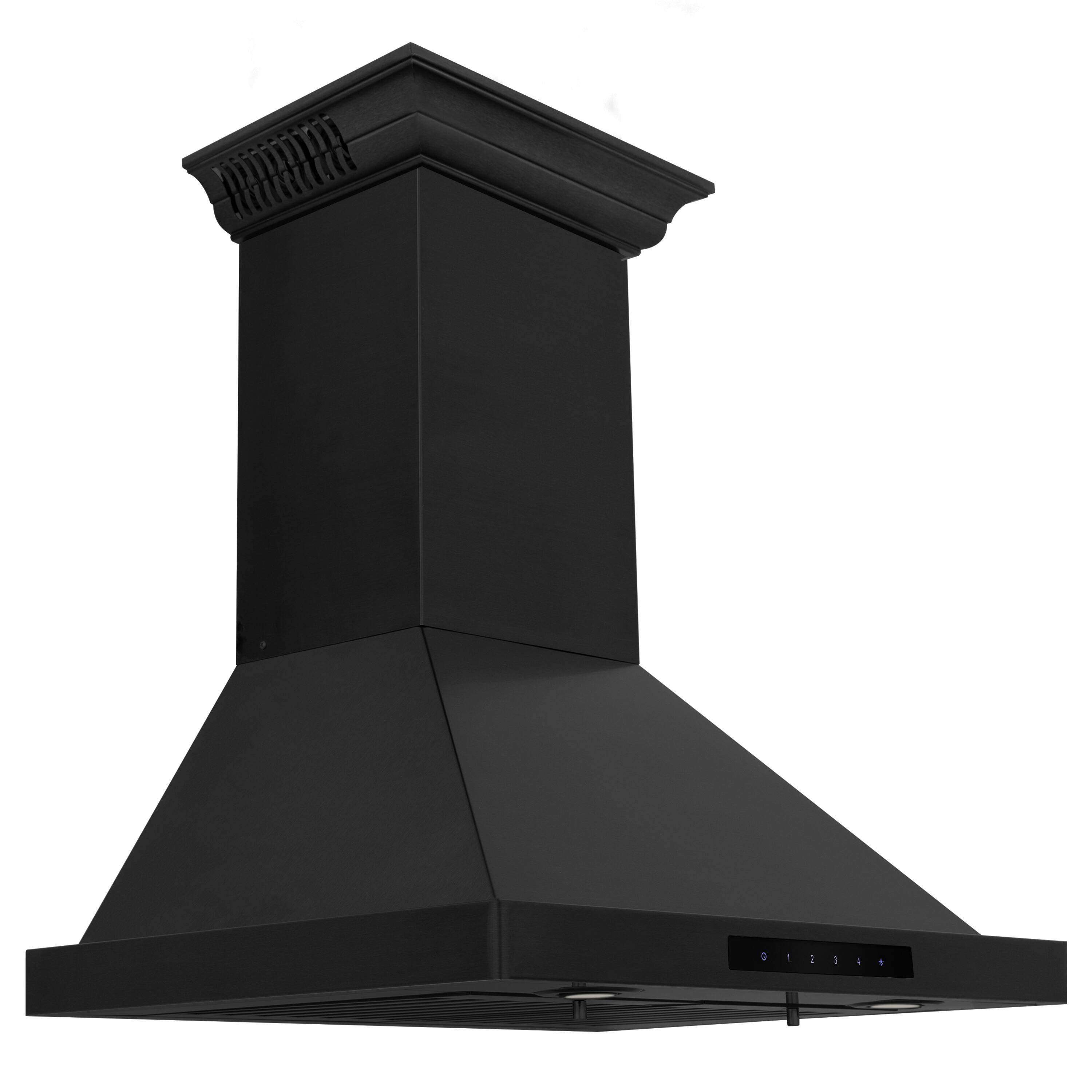 Back. ZLINE - 24" ZLINE CrownSound™Ducted Vent Wall Mount Range Hood in Black Stainless Steel with Built-in Bluetooth Speakers - Black Stainless Steel.