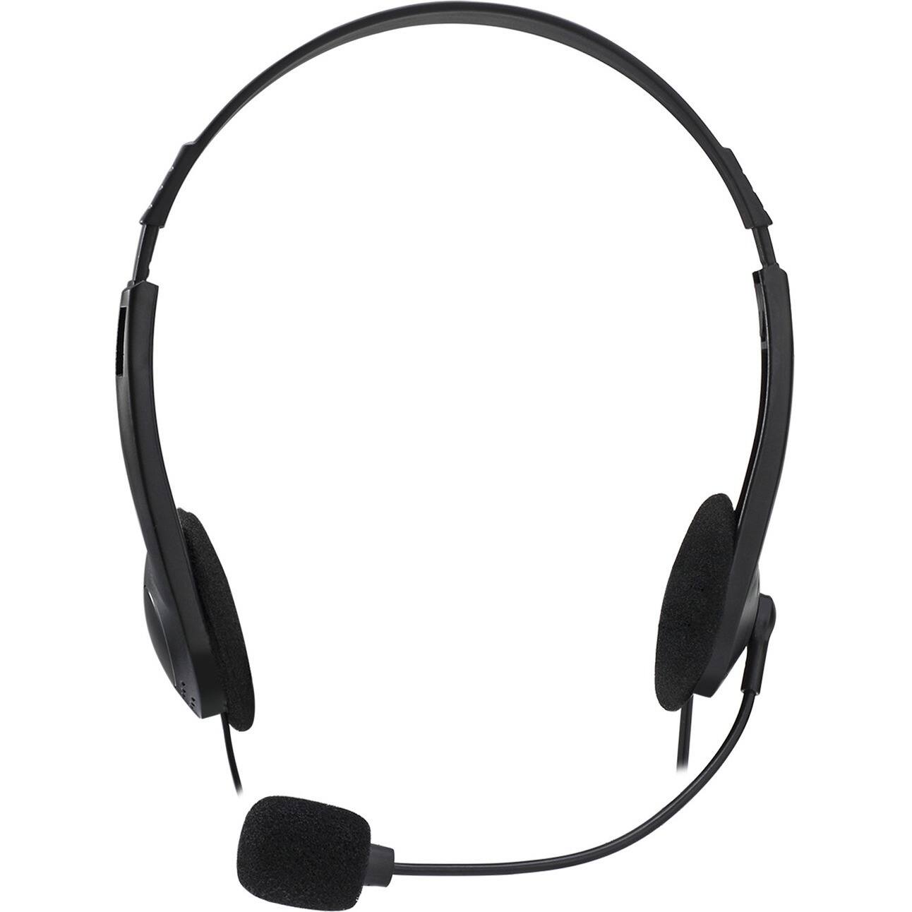 Alt View 2. Adesso - Adesso Xtream H4 - 3.5mm Stereo Headset with Microphone - Noise Cancelling - Wired- 6 ft cable- Lightweight - Works with - Black.