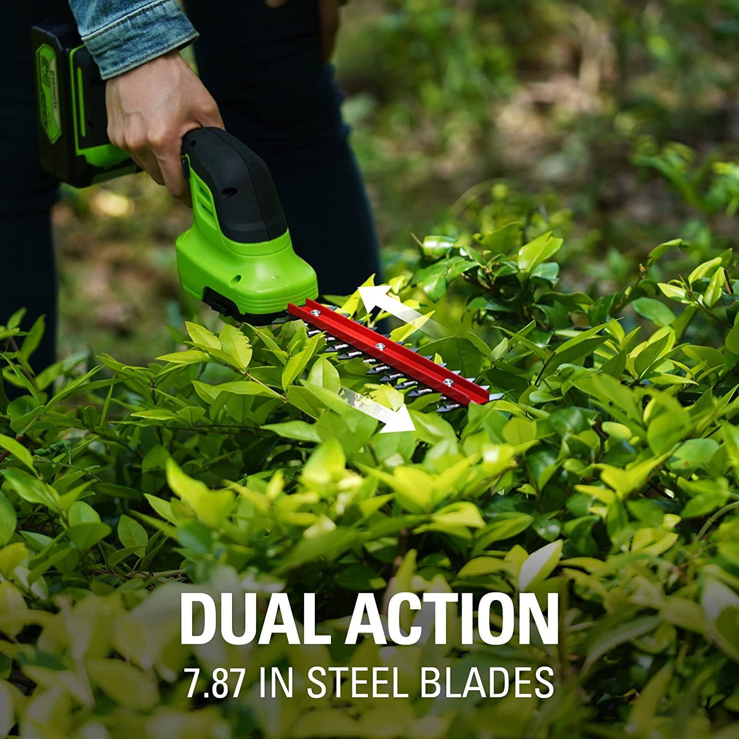 DUAL ACTION  
7.87 IN STEEL BLADES