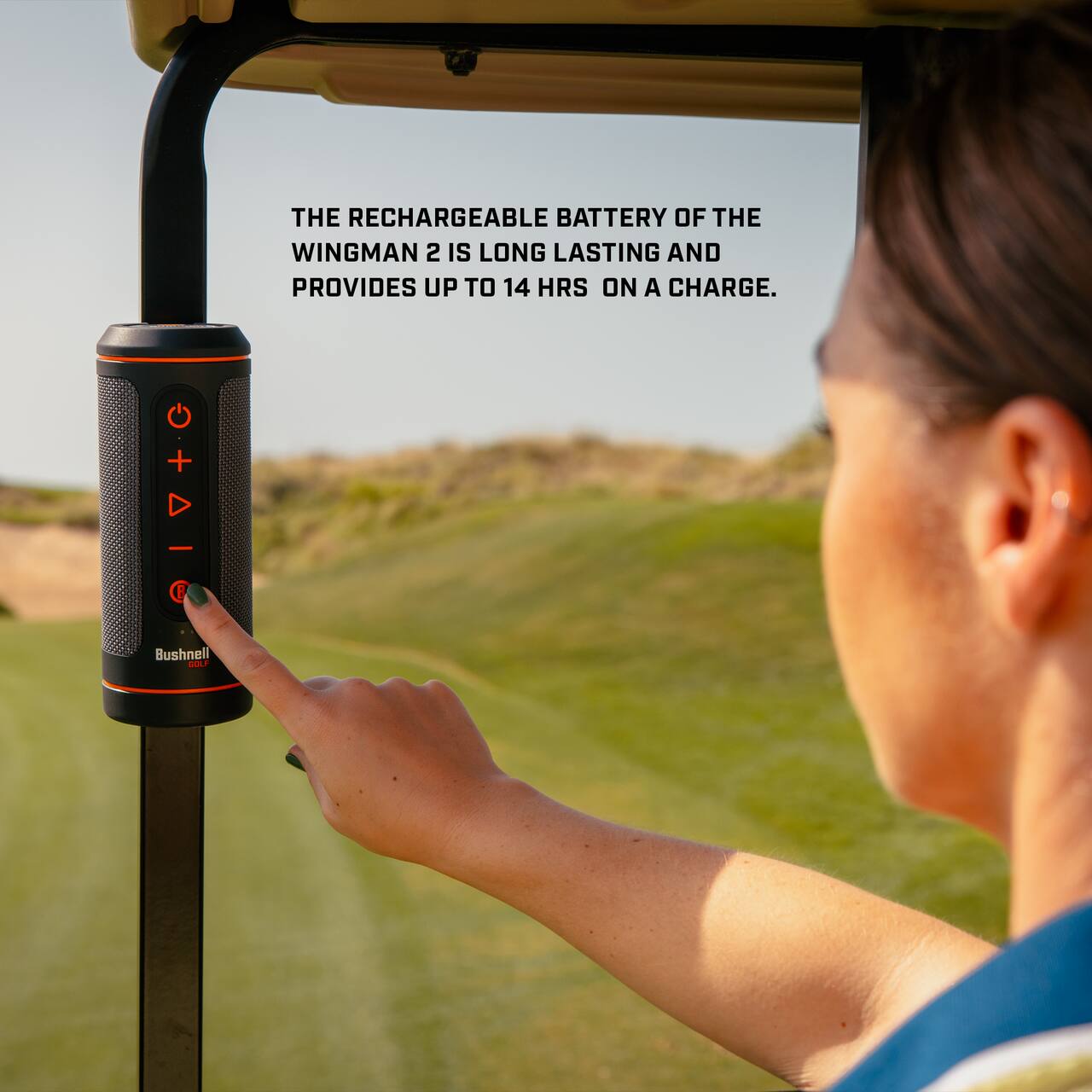 The rechargeable battery of the Wingman 2 is long lasting and provides up to 14 hours on a charge.