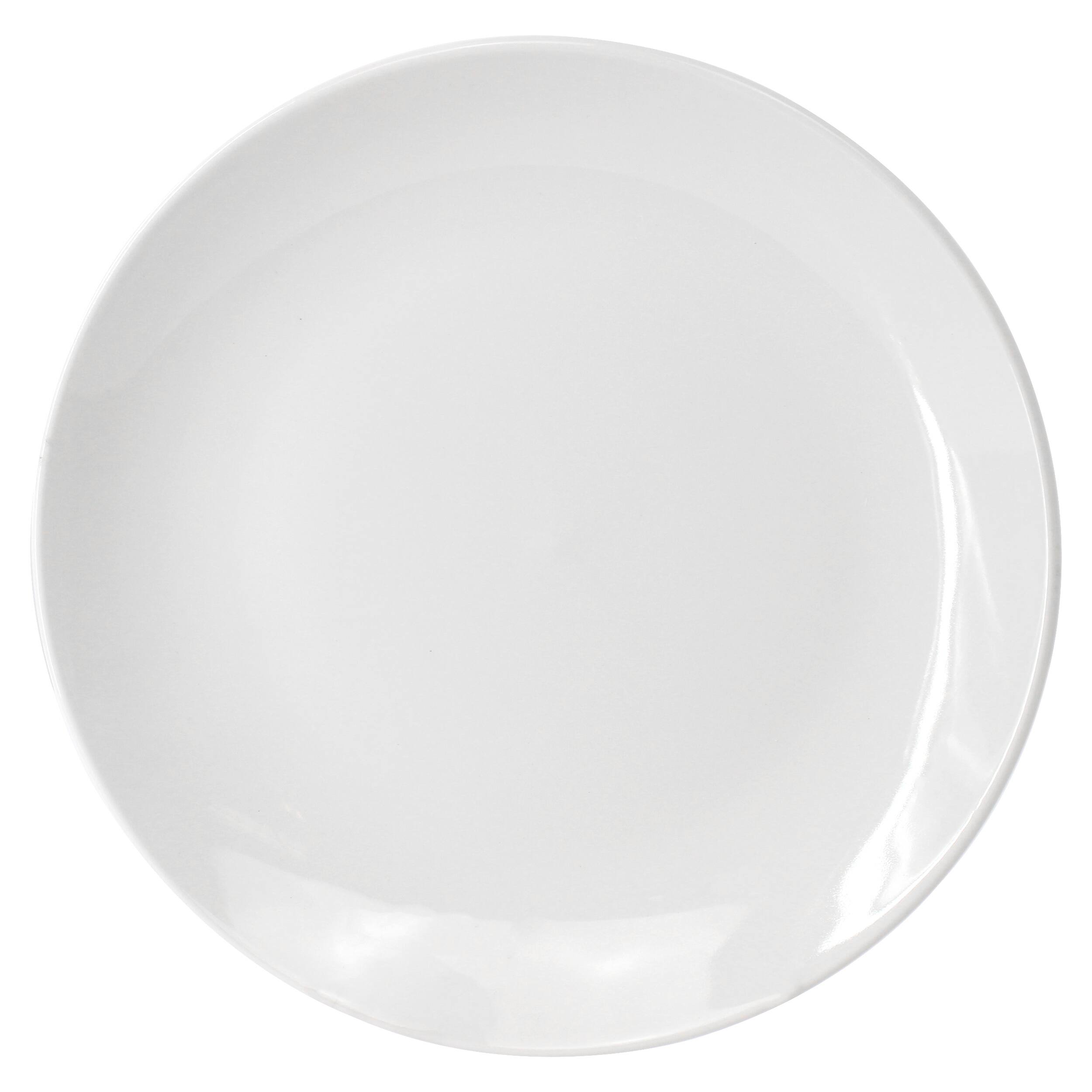 Alt View 2. Elama - Elama Professional Kitchen 12 Piece Round Porcelain Salad Plate Set in White - White.