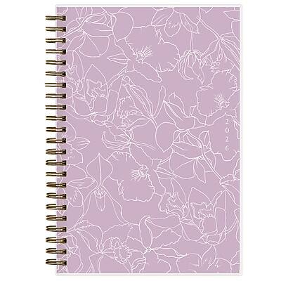 Front. Blue Sky - 2026 Blue Sky Green Earth Freya Lilac 5" x 8" Calendar Year Weekly & Monthly Planner, Plastic Cover (153758) - Assorted.