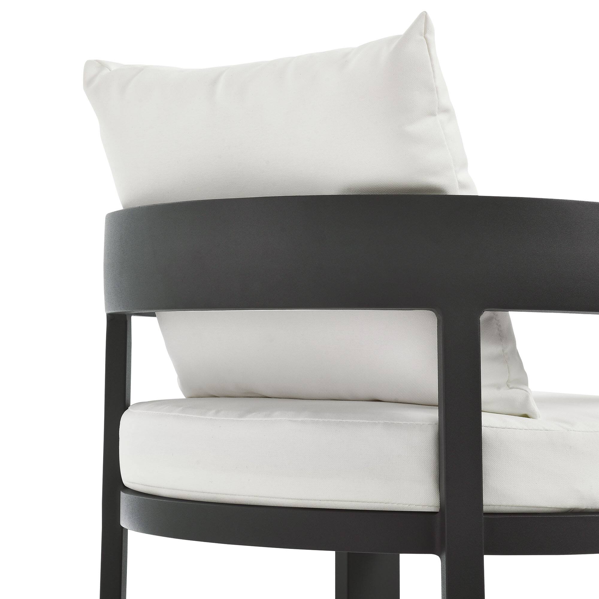 Alt View 5. Modway - Tahoe Outdoor Patio Aluminum Dining Chair by Modway - Gray White.