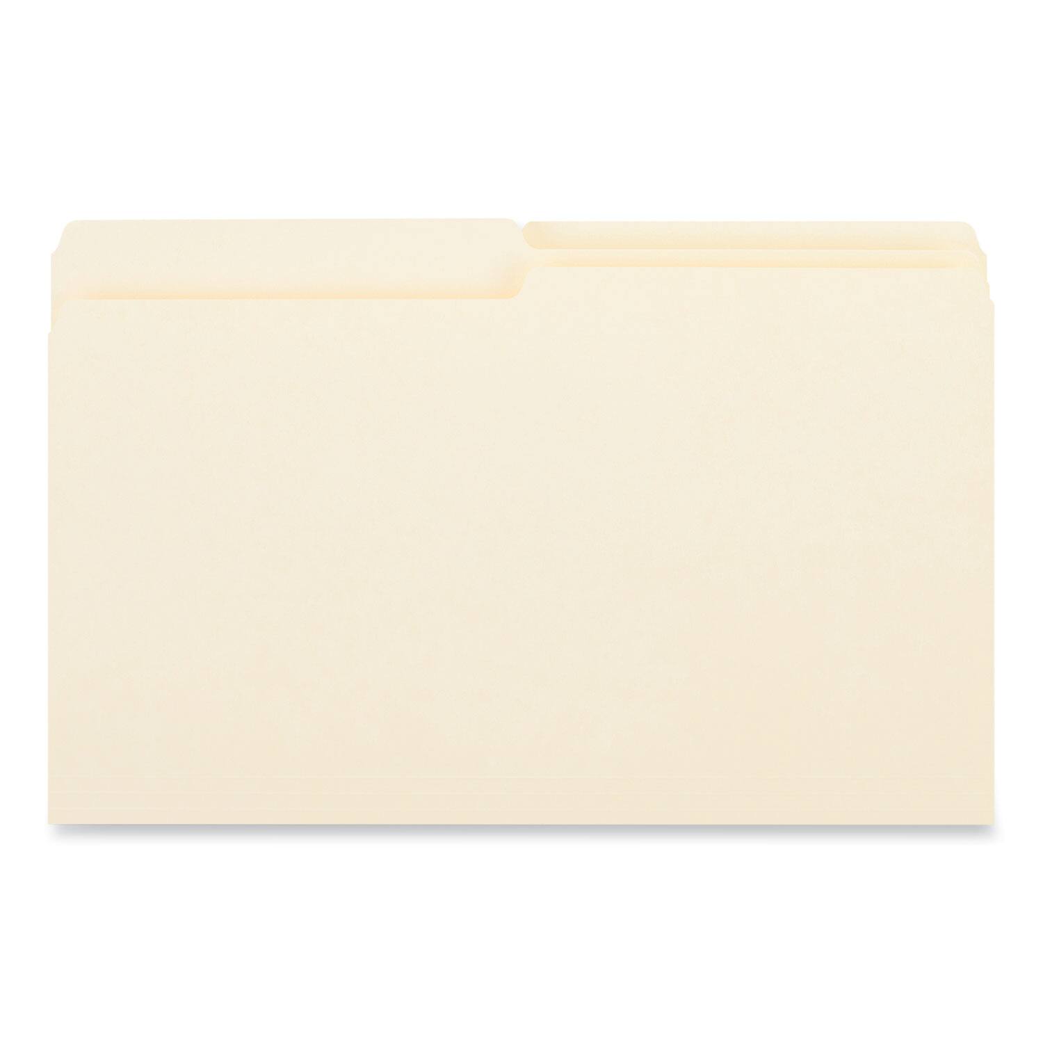 Angle. Universal - Universal Top Tab File Folders  1/2 Cut Tabs: Assorted  Legal Size  0.75 Expansion  Manila  100 per Box.