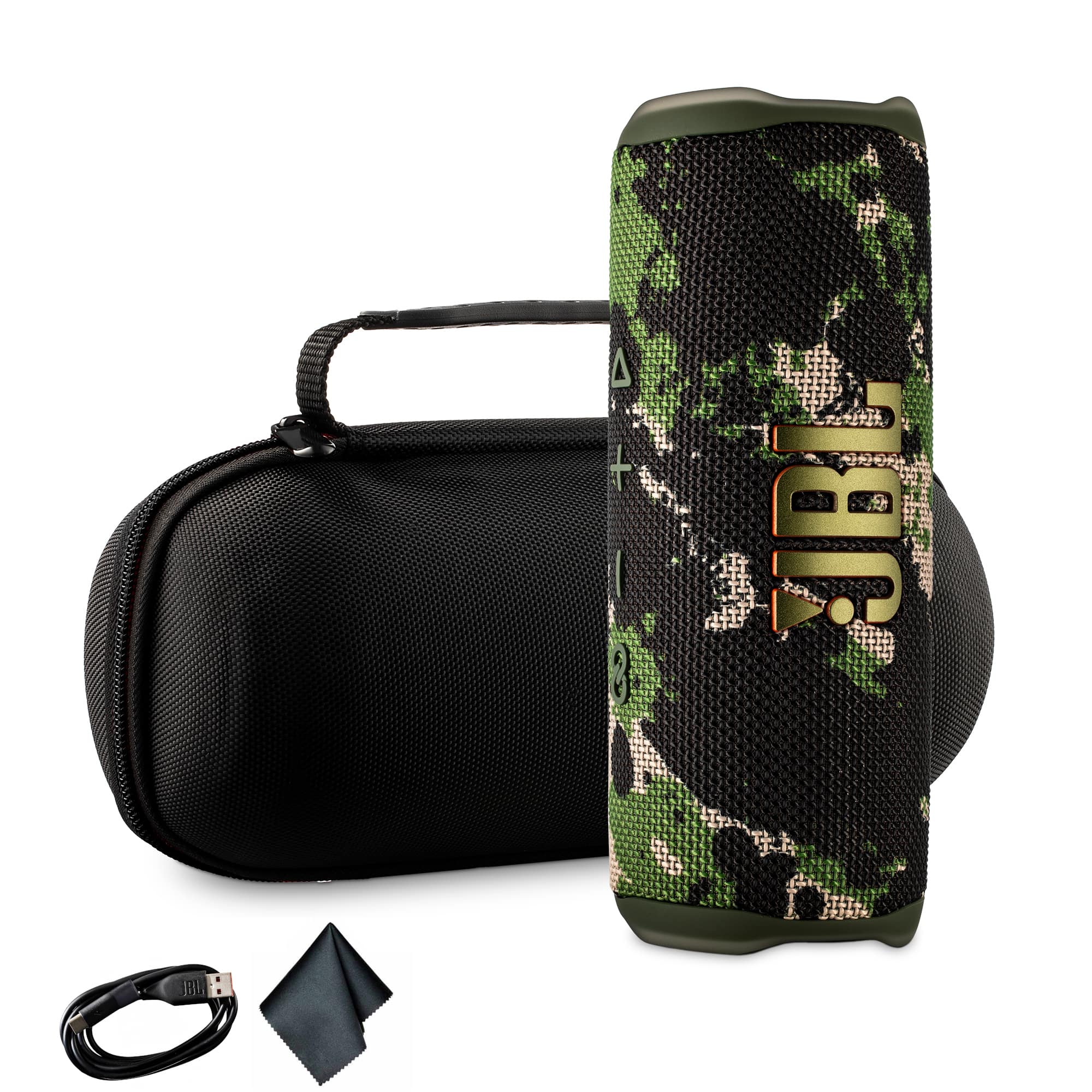 JBL - Flip 6 Portable Bluetooth Speaker, deep bass, IPX7 waterproof, for home with Travel Case - Squad