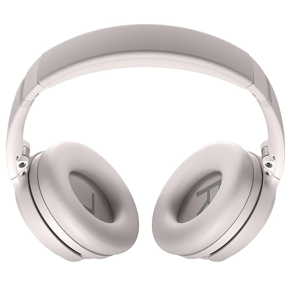 Left. Bose - QuietComfort Wireless Over-Ear Bluetooth Headphones + 26-Month Extended Warranty Protection - White Smoke.