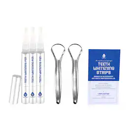 The Ultimate Smile Radiance Kit: Professional Teeth Whitening Strips, Pursonic Whitening Pens & Stainless Steel Tongue C
