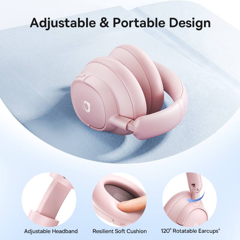 Adjustable & Portable Design

- Adjustable Headband
- Resilient Soft Cushion
- 120° Rotatable Earcups