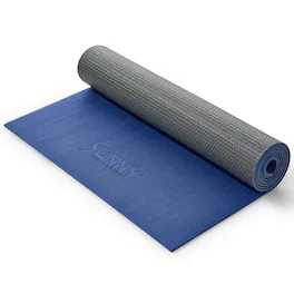 Sunny Health & Fitness - Anti-Slip Dual Color Exercise Yoga Mat - Blue