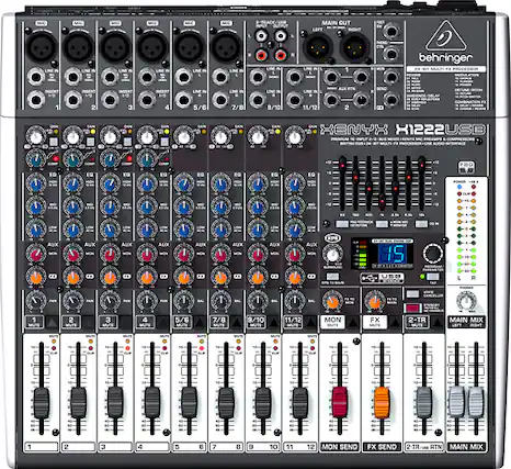 Front. Behringer - XENYX Analog Mixer - Gray.