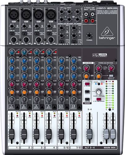 Front Standard. Behringer - XENYX 1204 12-Input 2-Bus Analog Mixer.